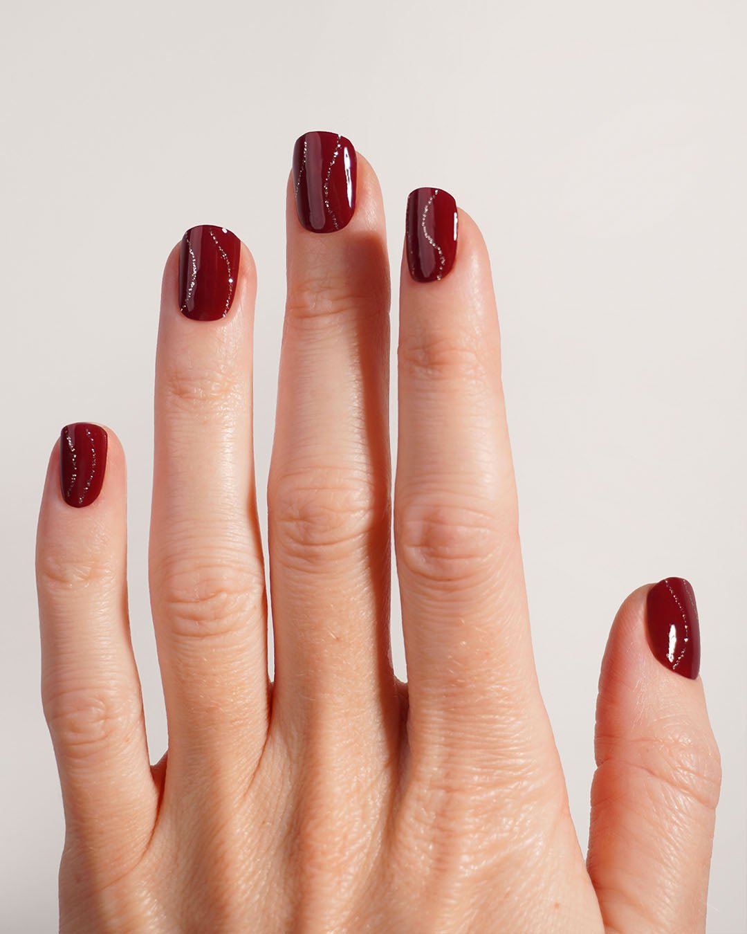 Red Glitter Swirl Gel Strips - Doonails US