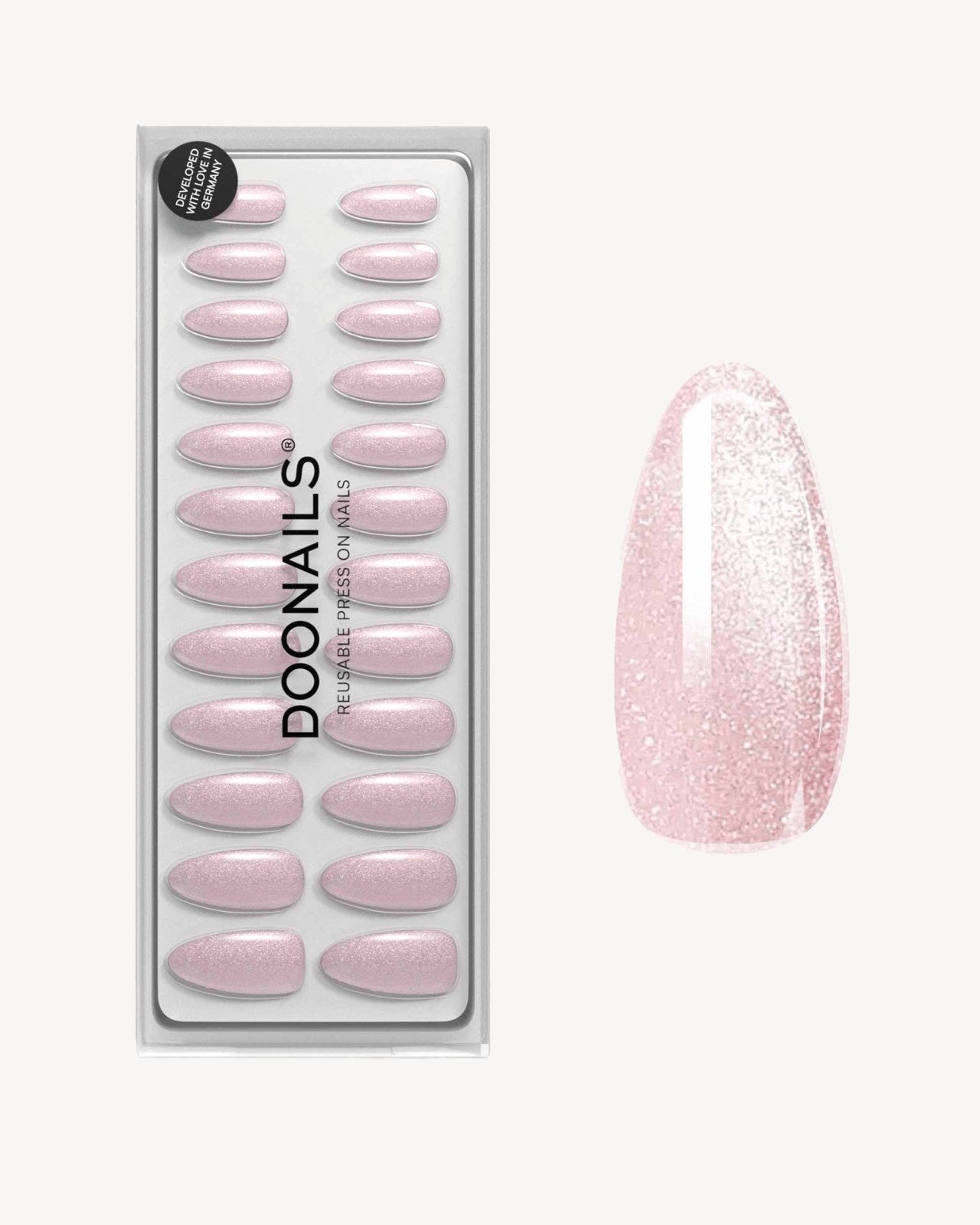 Rose Cateye Medium Almond Soft Gel Press Ons - Doonails US