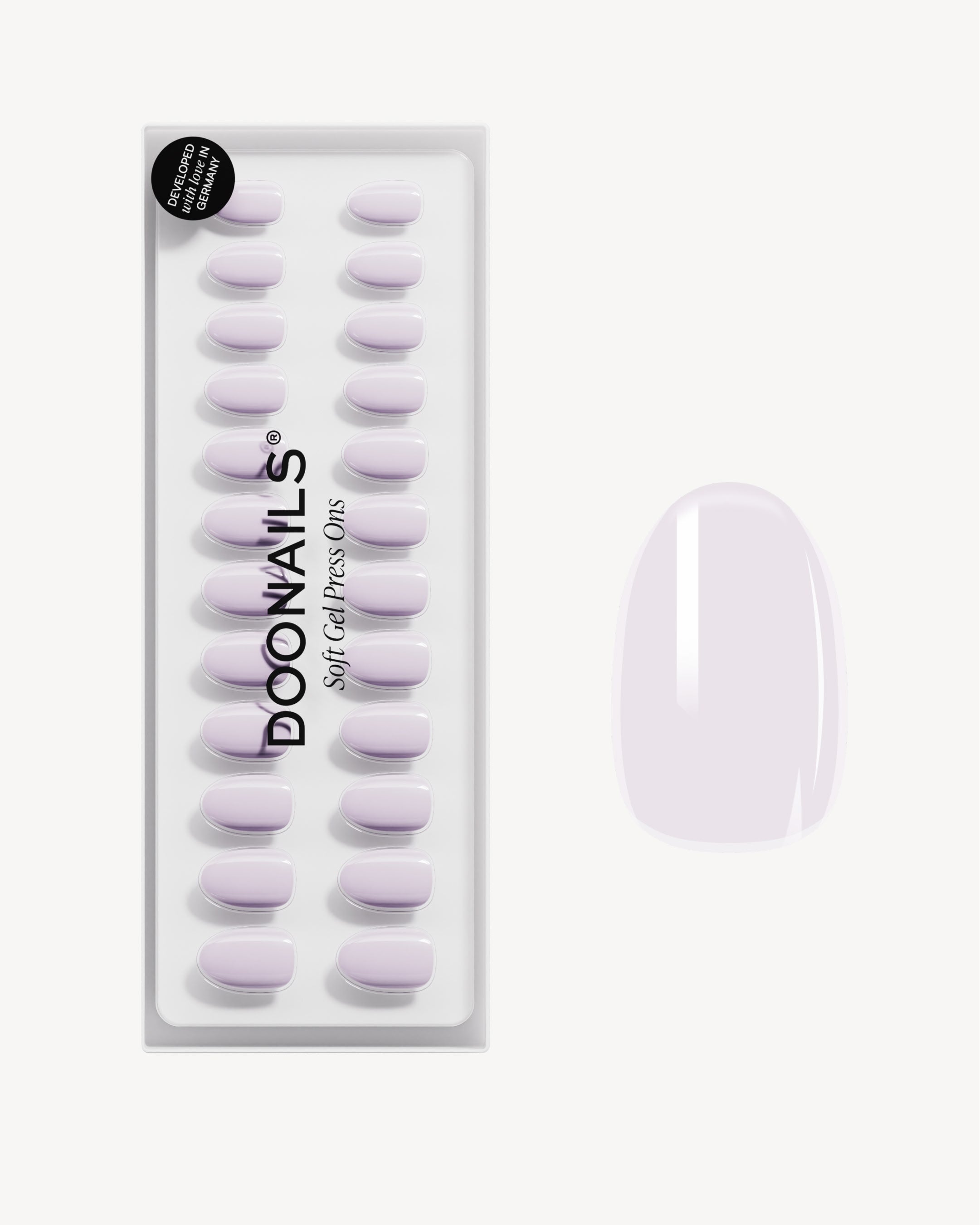Soft Lilac Short Round Soft Gel Press Ons