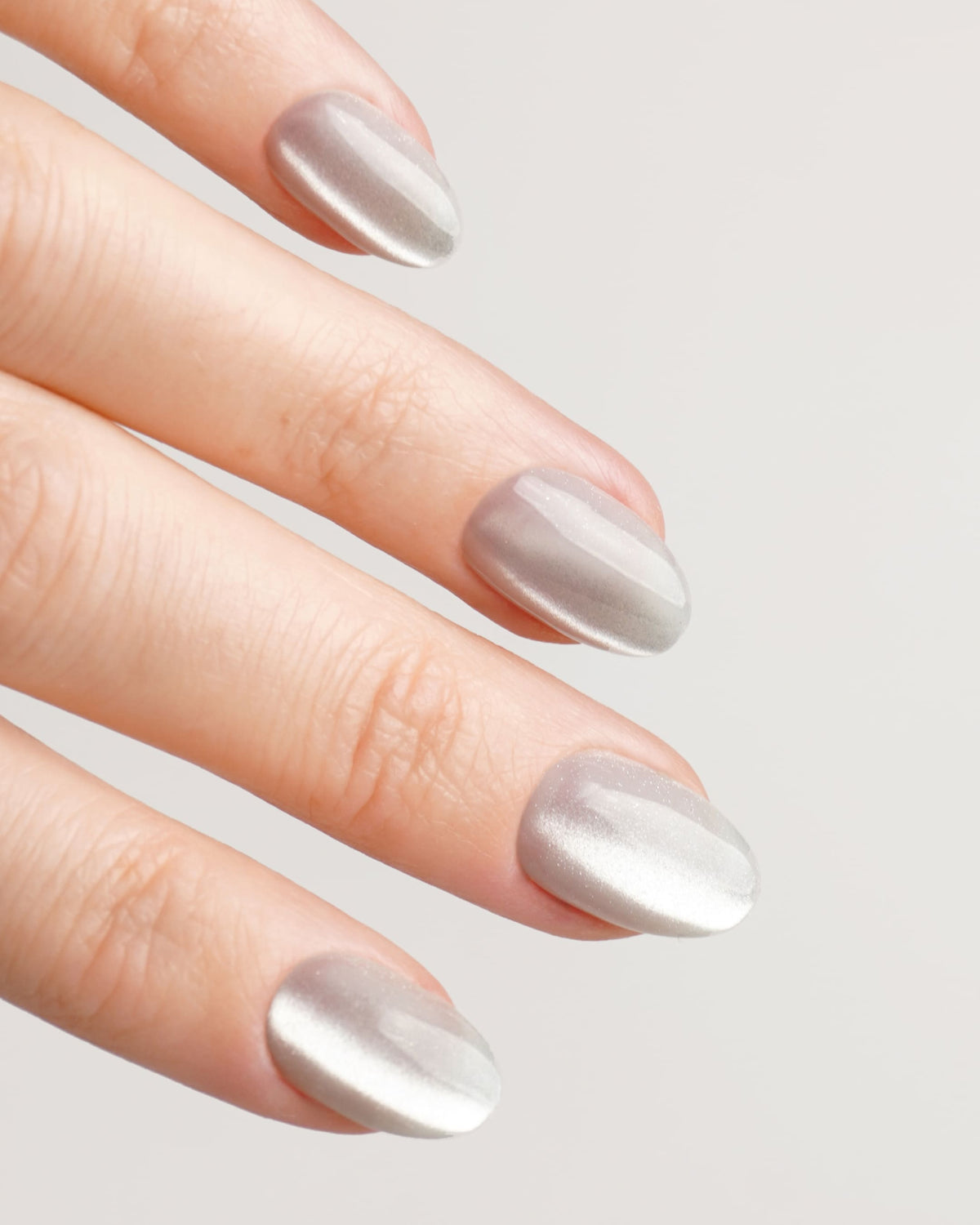 White Cateye Short Round Soft Gel Press Ons - Doonails US